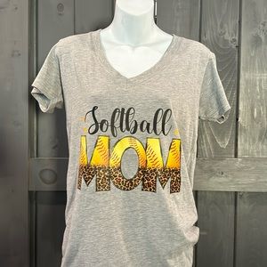 Softball mom grey t Shirt NWOT